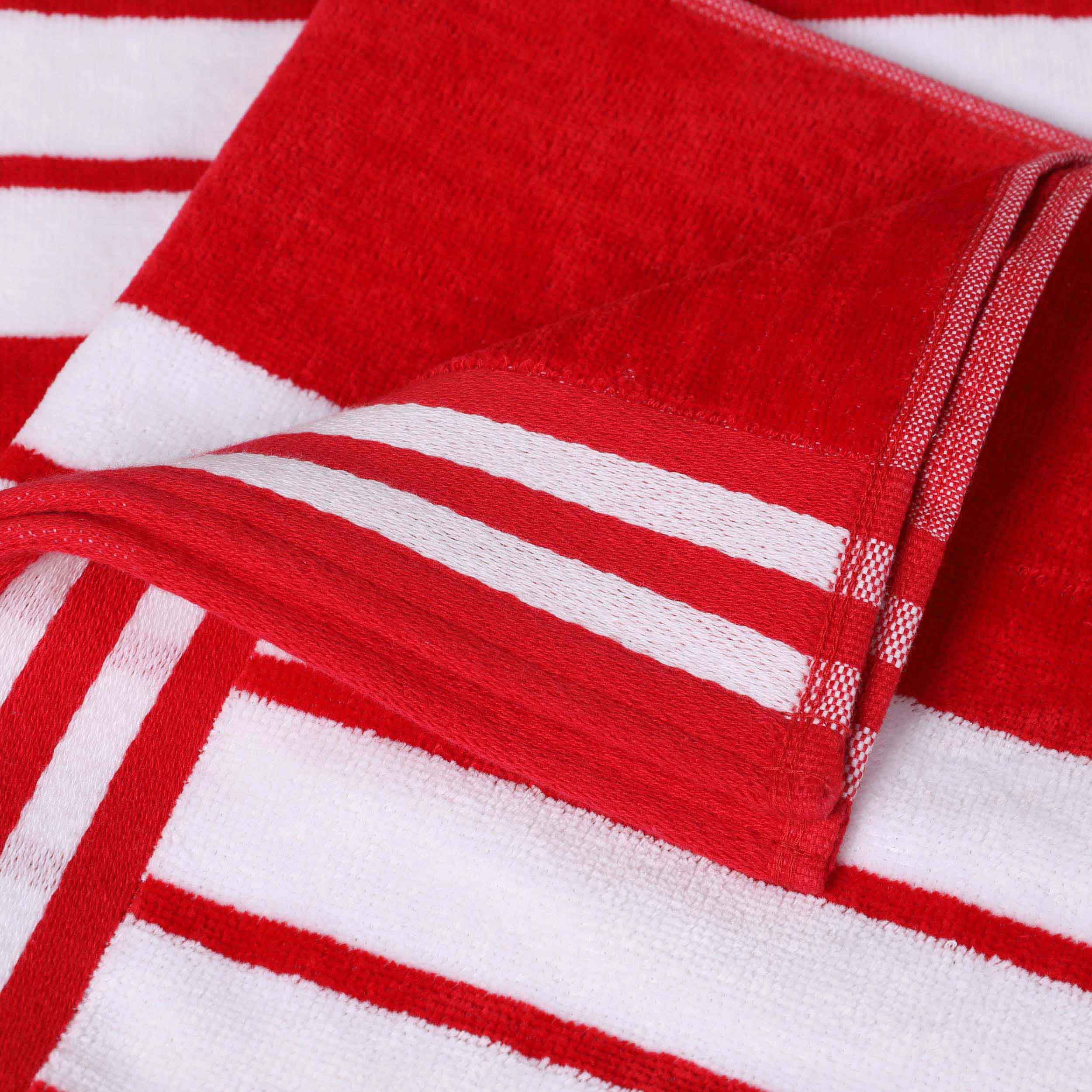 Striped Oversized Cotton Beach Towel Set of 2, 4, or 6 Piece - Beach Towel by Superior Brand