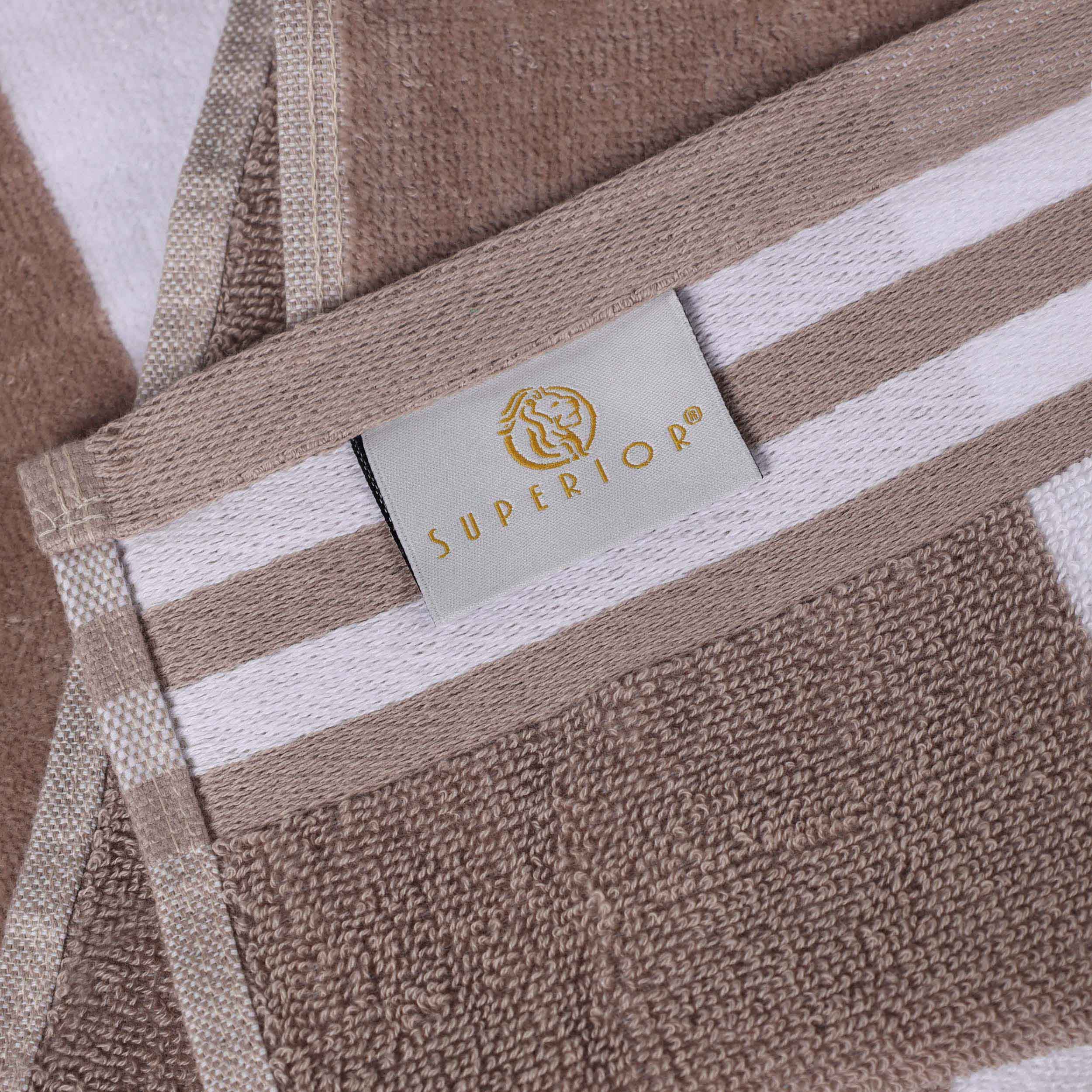Striped Oversized Cotton Beach Towel Set of 2, 4, or 6 Piece - Beach Towel by Superior Brand