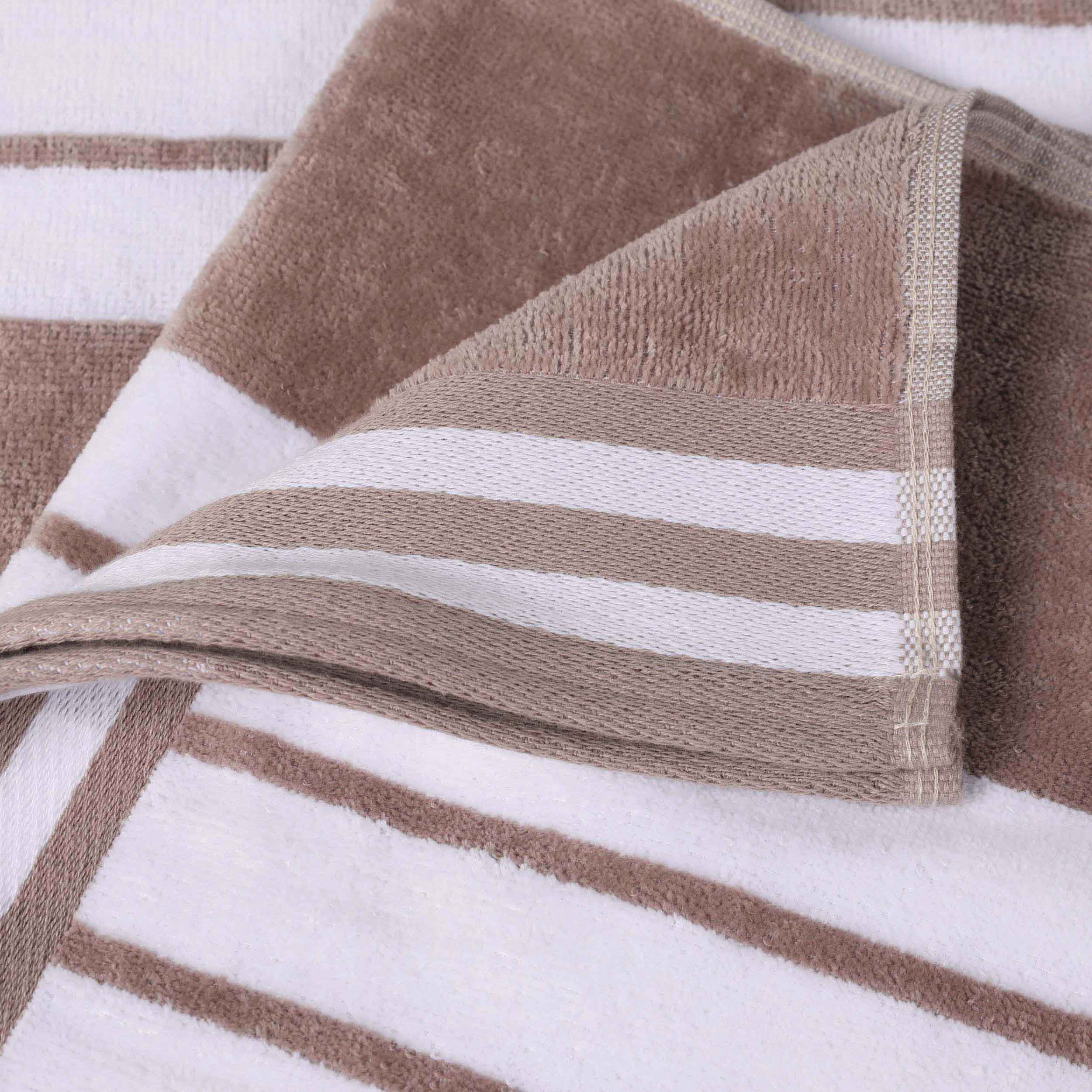 Striped Oversized Cotton Beach Towel Set of 2, 4, or 6 Piece - Beach Towel by Superior Brand