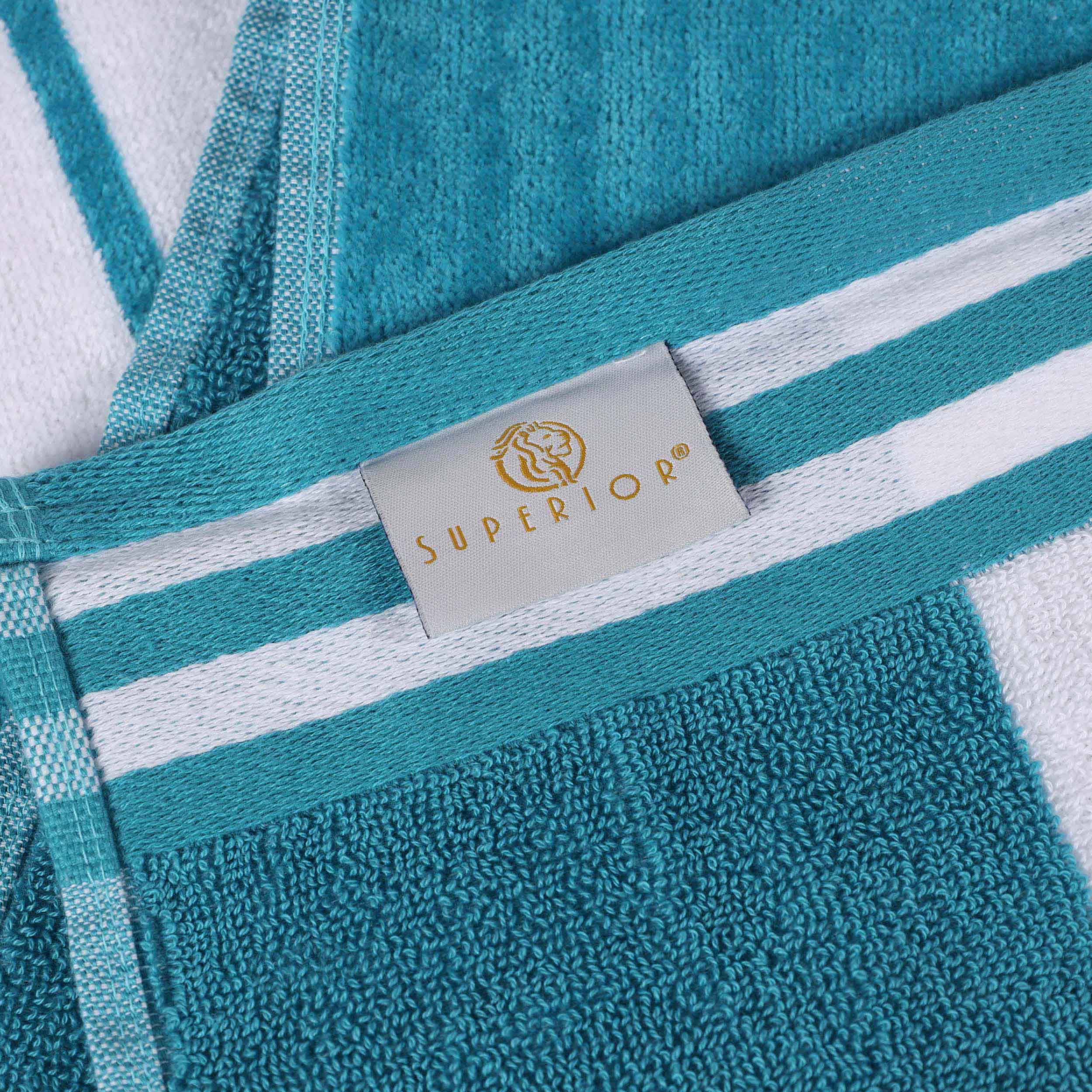 Striped Oversized Cotton Beach Towel Set of 2, 4, or 6 Piece - Beach Towel by Superior Brand