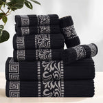 Superior Athens Cotton Greek Key Trim 8 Piece Towel Set - Towel Set by Superior Brand