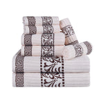 Superior Athens Cotton Greek Key Trim 8 Piece Towel Set - Towel Set by Superior Brand