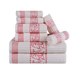 Superior Athens Cotton Greek Key Trim 8 Piece Towel Set - Towel Set by Superior Brand