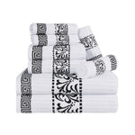 Superior Athens Cotton Greek Key Trim 8 Piece Towel Set - Towel Set by Superior Brand