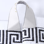 Superior Athens Cotton Greek Key Trim 8 Piece Towel Set - Towel Set by Superior Brand