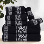 Superior Athens Cotton Greek Key Trim 8 Piece Towel Set - Towel Set by Superior Brand