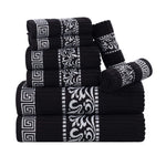 Superior Athens Cotton Greek Key Trim 8 Piece Towel Set - Towel Set by Superior Brand