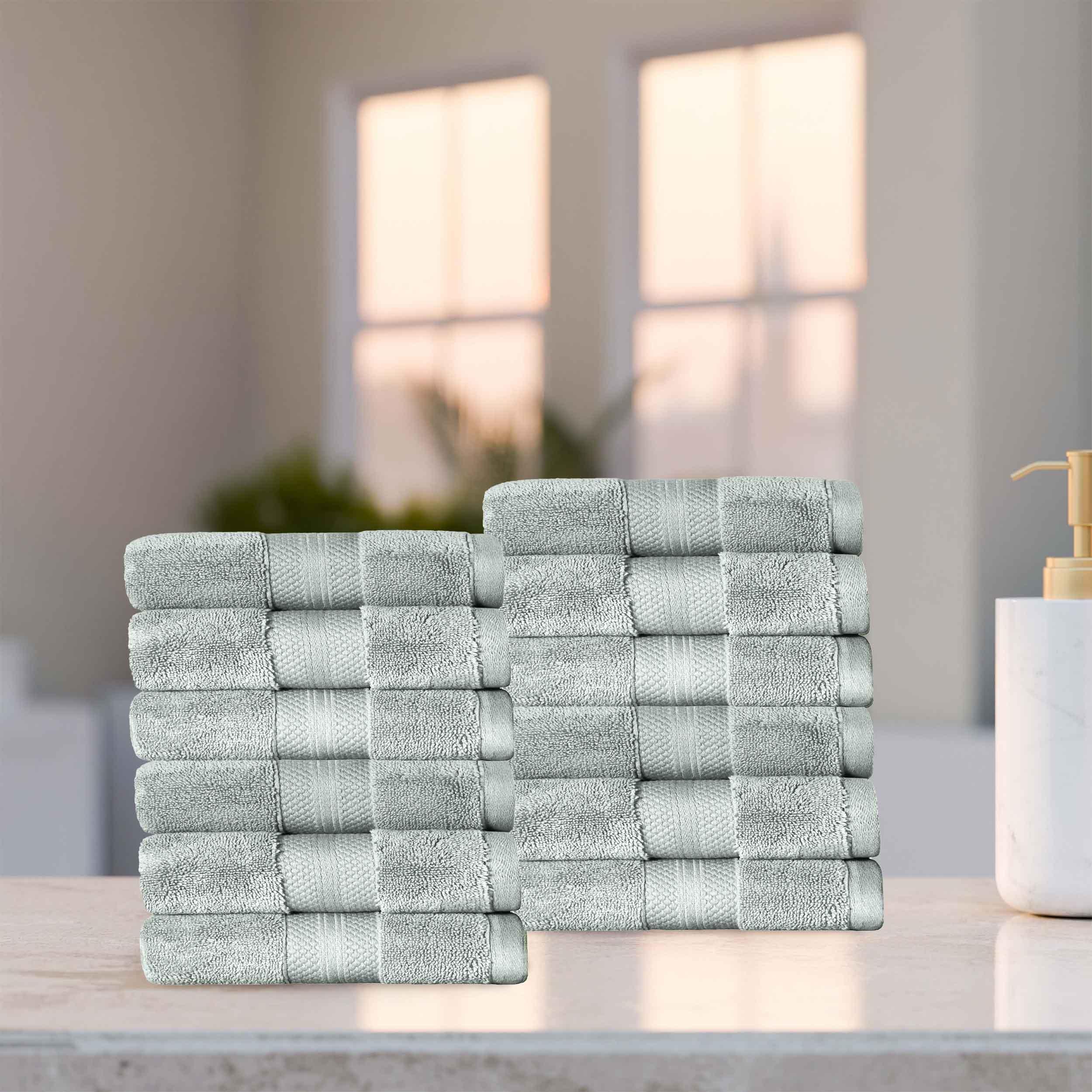 Superior Premium Turkish Cotton 12-Piece Face Towel Set - Face Towel Set by Superior Brand
