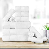 Turkish Cotton Towel Set 12-Piece Aria Plush Solid - Towel Set by Superior Brand