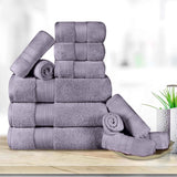 Turkish Cotton Towel Set 12-Piece Aria Plush Solid - Towel Set by Superior Brand
