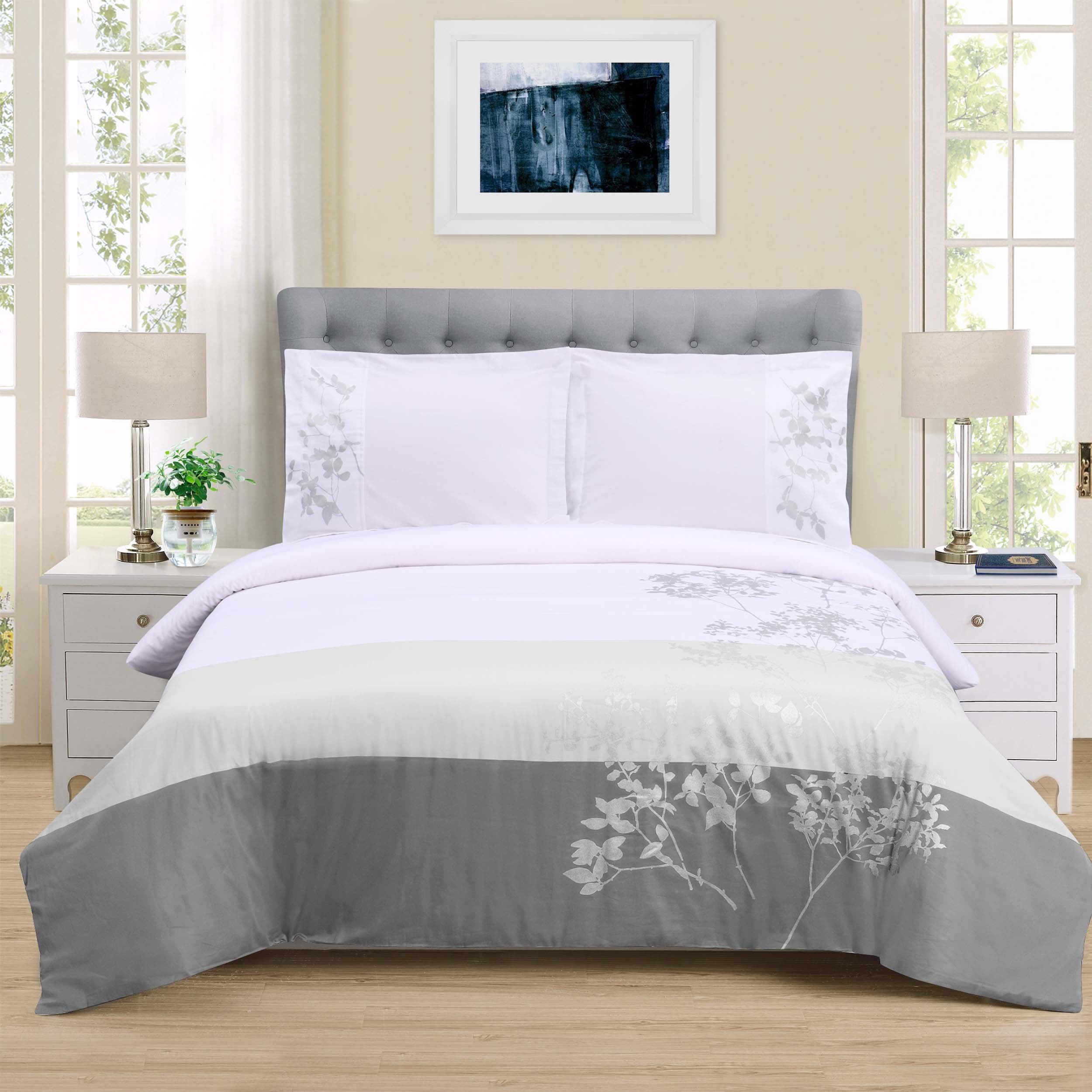 100% Cotton Sydney Floral Damask Duvet Cover Set - Duvet Cover Set by Superior Brand