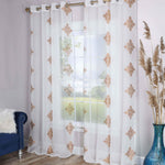Traditional Embroidered Damask Sheer Grommet Curtain Panel Set - Sheer Curtains by Superior Brand