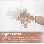 Traditional Embroidered Damask Sheer Grommet Curtain Panel Set - Sheer Curtains by Superior Brand