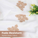 Traditional Embroidered Damask Sheer Grommet Curtain Panel Set - Sheer Curtains by Superior Brand