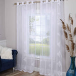 Traditional Embroidered Damask Sheer Grommet Curtain Panel Set - Sheer Curtains by Superior Brand