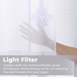 Traditional Embroidered Damask Sheer Grommet Curtain Panel Set - Sheer Curtains by Superior Brand