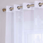 Traditional Embroidered Damask Sheer Grommet Curtain Panel Set - Sheer Curtains by Superior Brand