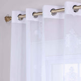 Traditional Embroidered Damask Sheer Grommet Curtain Panel Set - Sheer Curtains by Superior Brand