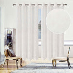 Traditional Embroidered Scroll Sheer Grommet Curtain Panel Set - Sheer Curtains by Superior Brand