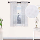 Traditional Embroidered Scroll Sheer Grommet Curtain Panel Set - Sheer Curtains by Superior Brand