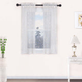 Traditional Embroidered Scroll Sheer Grommet Curtain Panel Set - Sheer Curtains by Superior Brand