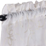 Traditional Embroidered Scroll Sheer Grommet Curtain Panel Set - Sheer Curtains by Superior Brand