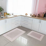 Troy Solid Non-Slip Machine Washable Bath Rug Set - Bath Mats by Superior Brand