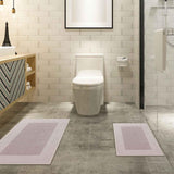 Troy Solid Non-Slip Machine Washable Bath Rug Set - Bath Mats by Superior Brand