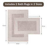 Troy Solid Non-Slip Machine Washable Bath Rug Set - Bath Mats by Superior Brand