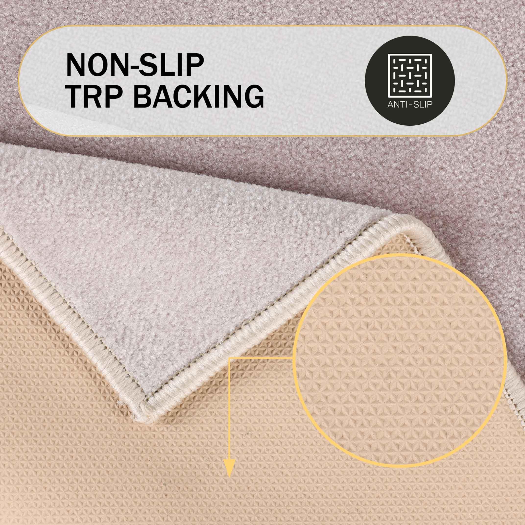 Troy Solid Non-Slip Machine Washable Bath Rug Set - Bath Mats by Superior Brand