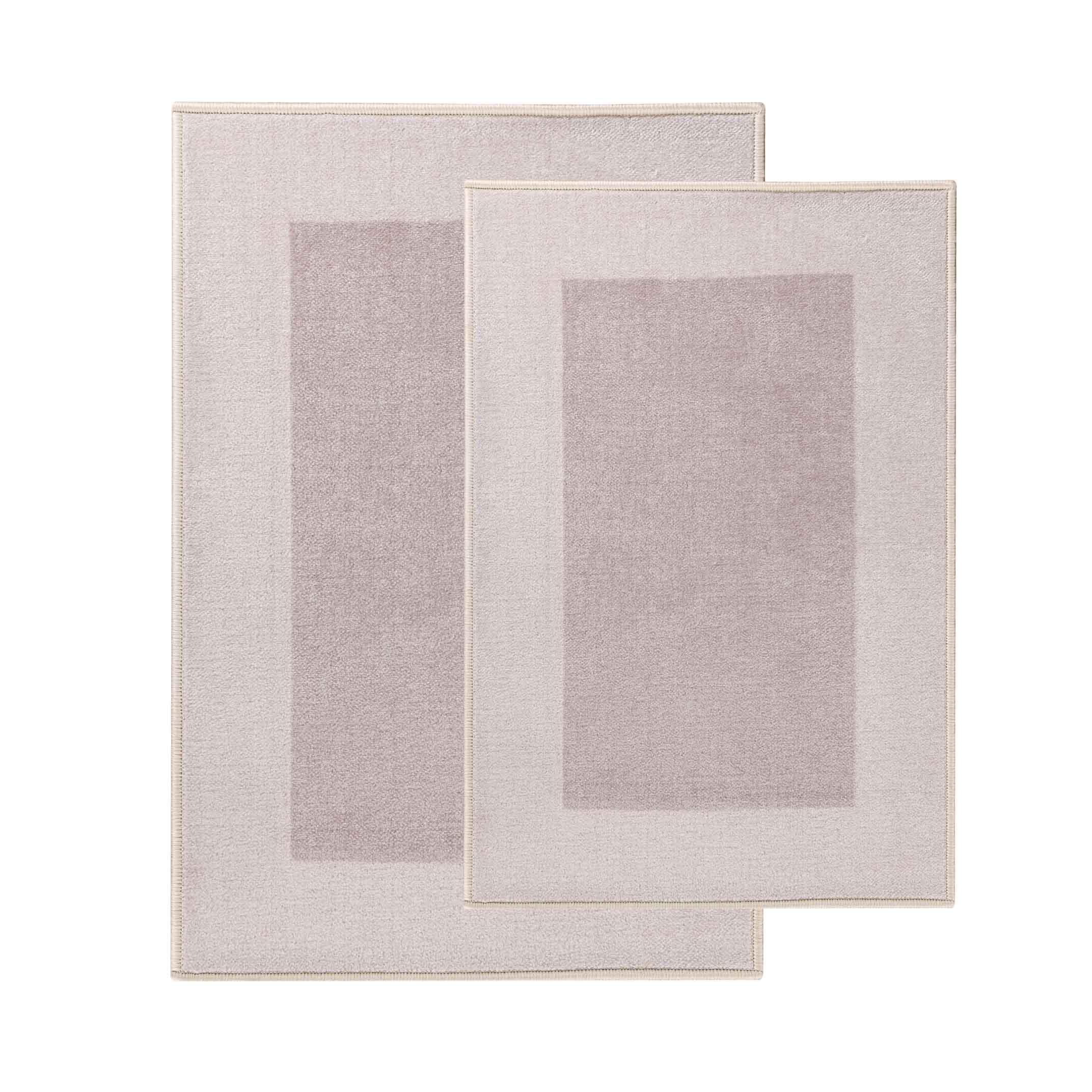 Troy Solid Non-Slip Machine Washable Bath Rug Set - Bath Mats by Superior Brand