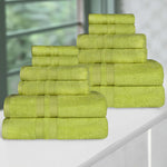 Ultra-Soft Cotton Absorbent Quick-Drying 12 Piece Assorted Towel Set - Towel Set by Superior Brand