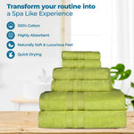 Ultra-Soft Cotton Absorbent Quick-Drying 12 Piece Assorted Towel Set - Towel Set by Superior Brand