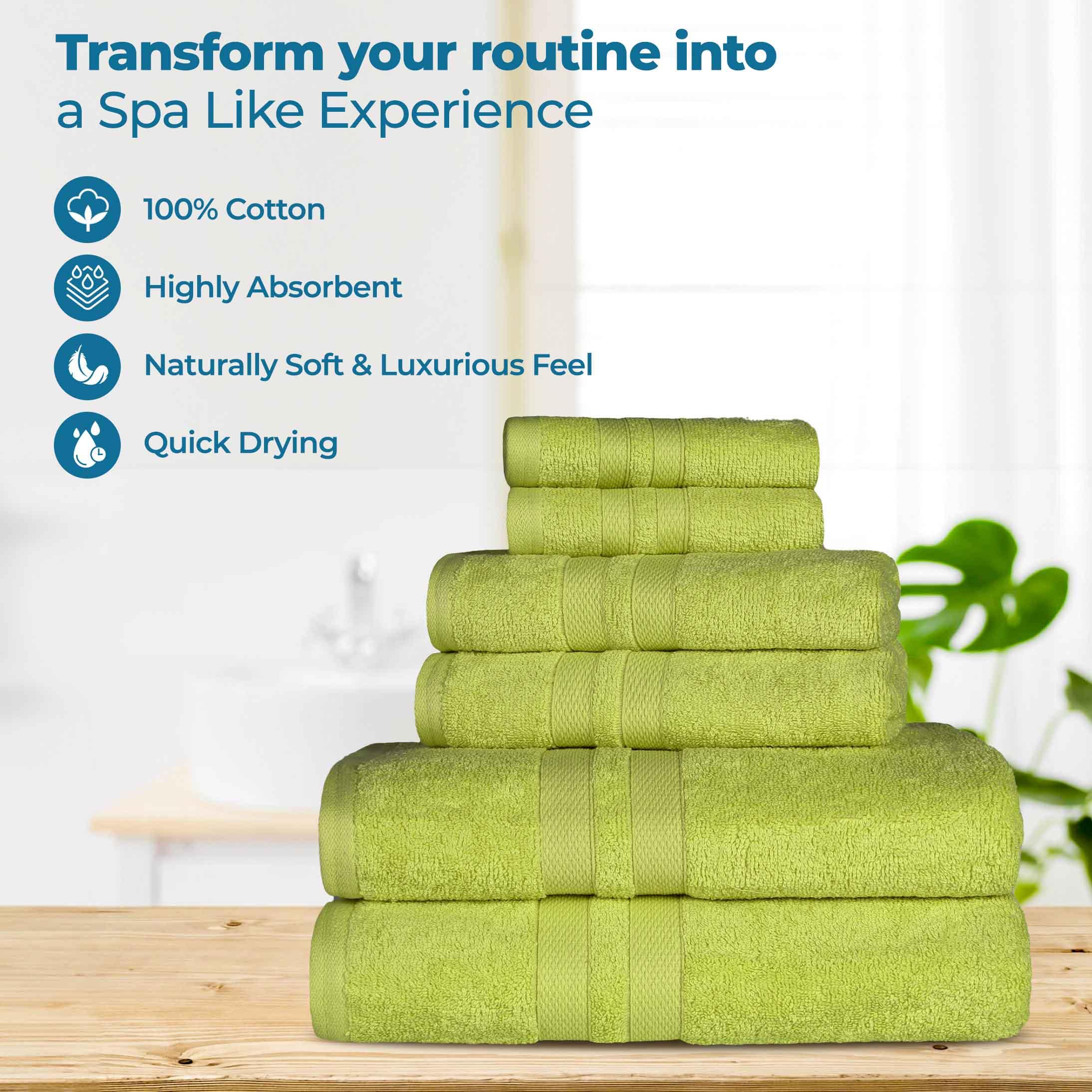 Ultra-Soft Cotton Absorbent Quick-Drying 12 Piece Assorted Towel Set - Towel Set by Superior Brand