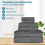 Ultra-Soft Cotton Absorbent Quick-Drying 12 Piece Assorted Towel Set - Towel Set by Superior Brand