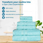 Ultra-Soft Cotton Absorbent Quick-Drying 12 Piece Assorted Towel Set - Towel Set by Superior Brand