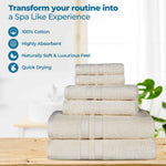 Ultra-Soft Cotton Absorbent Quick-Drying 12 Piece Assorted Towel Set - Towel Set by Superior Brand