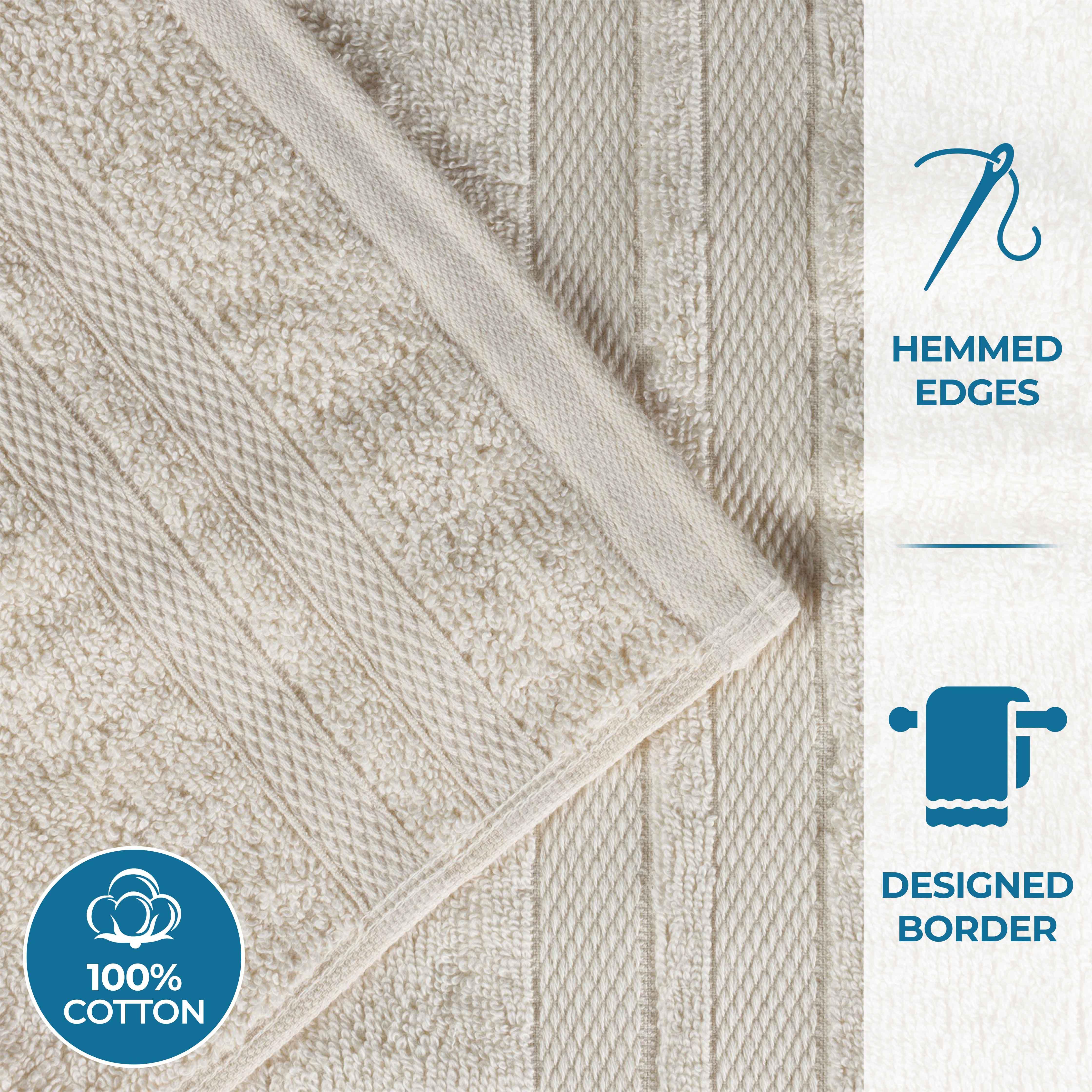 Ultra-Soft Cotton Absorbent Quick-Drying 12 Piece Assorted Towel Set - Towel Set by Superior Brand