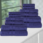 Ultra-Soft Cotton Absorbent Quick-Drying 12 Piece Assorted Towel Set - Towel Set by Superior Brand