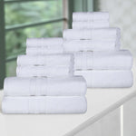 Ultra-Soft Cotton Absorbent Quick-Drying 12 Piece Assorted Towel Set - Towel Set by Superior Brand