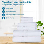 Ultra-Soft Cotton Absorbent Quick-Drying 12 Piece Assorted Towel Set - Towel Set by Superior Brand