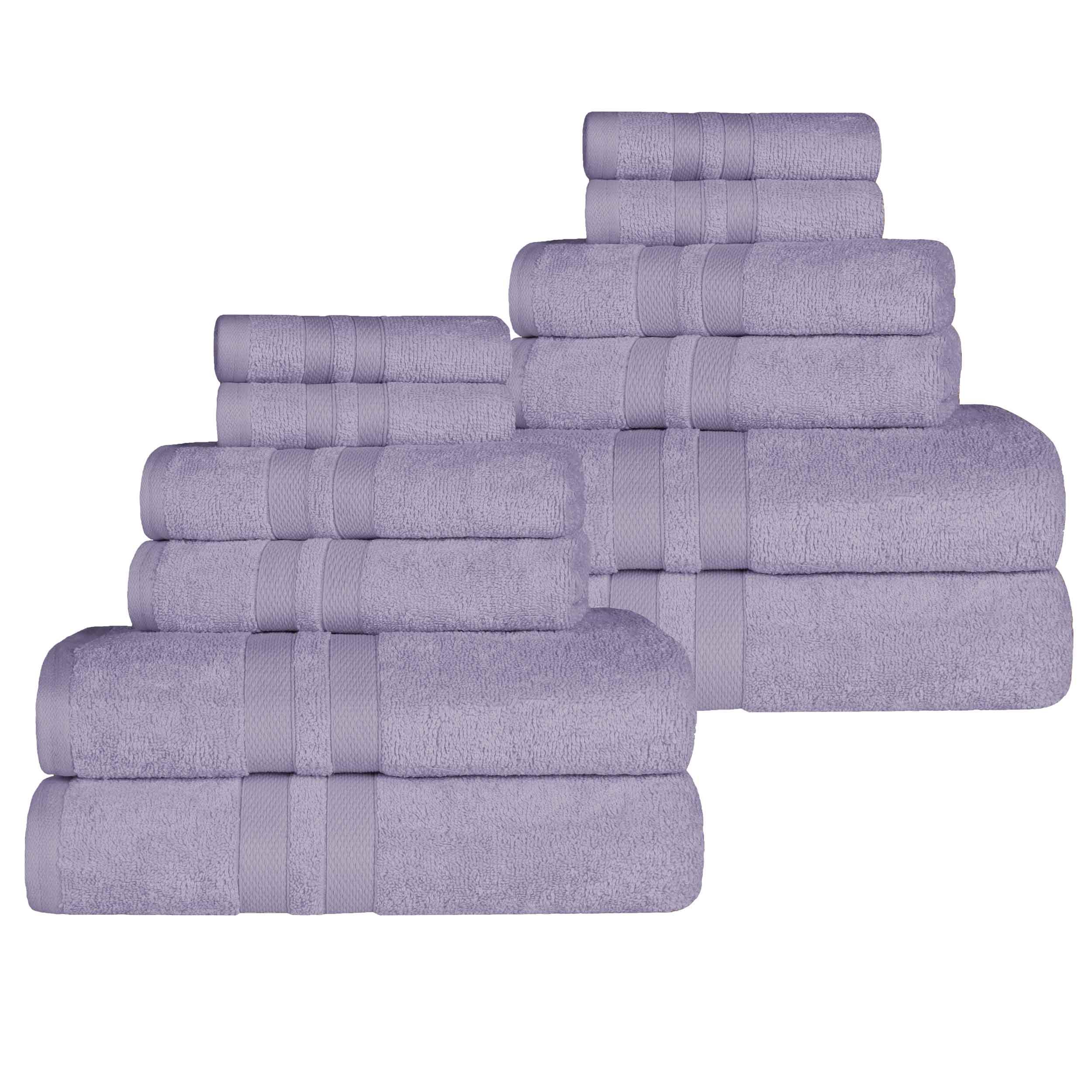 Ultra-Soft Cotton Absorbent Quick-Drying 12 Piece Assorted Towel Set - Towel Set by Superior Brand