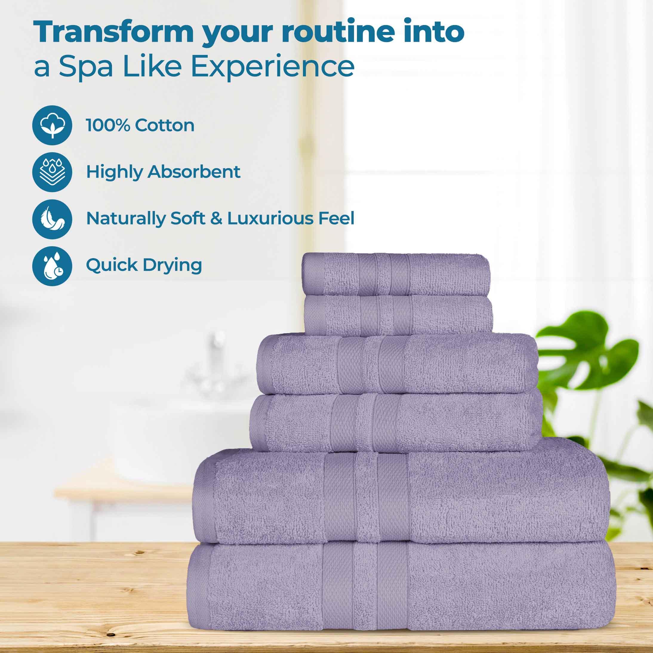Ultra-Soft Cotton Absorbent Quick-Drying 12 Piece Assorted Towel Set - Towel Set by Superior Brand