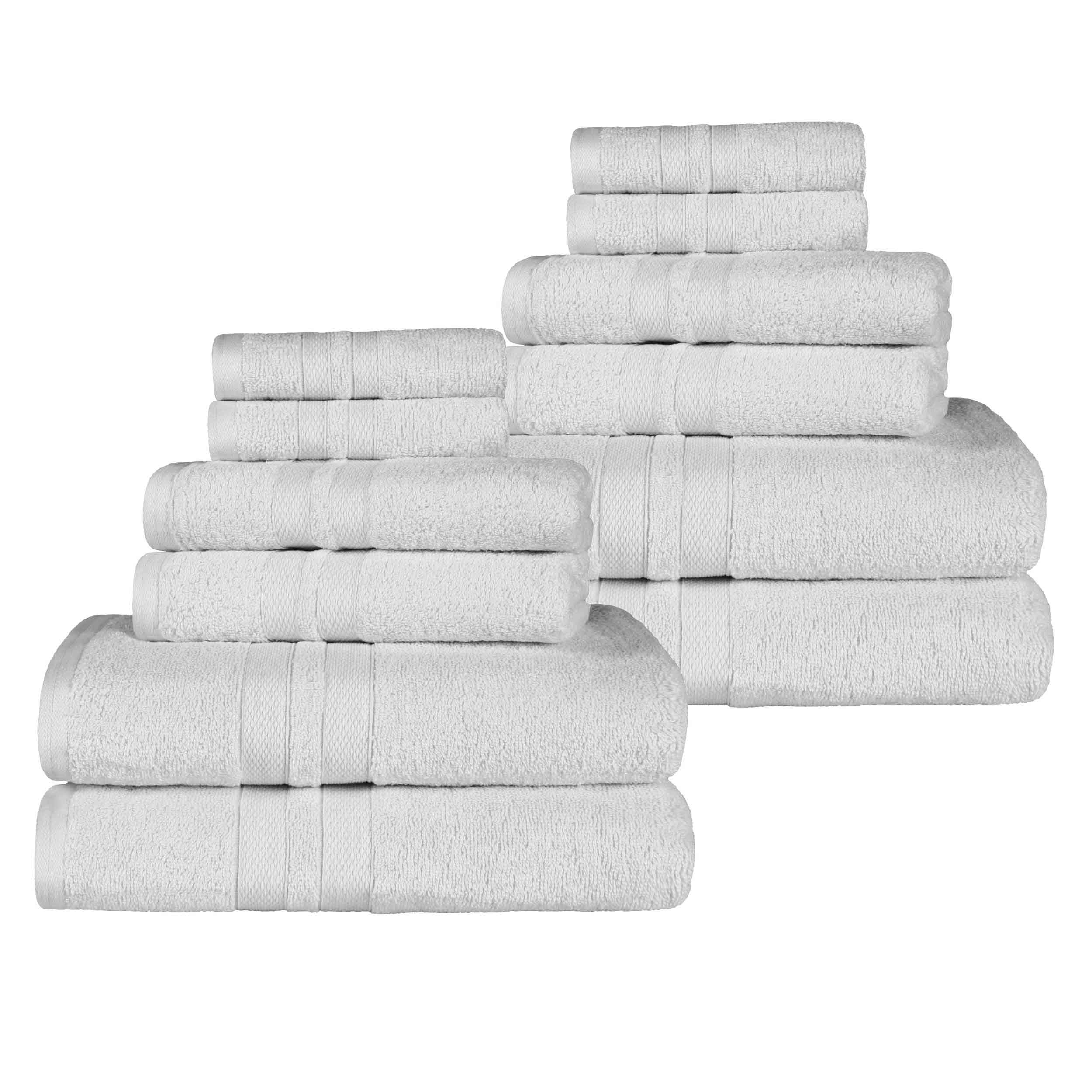 Ultra-Soft Cotton Absorbent Quick-Drying 12 Piece Assorted Towel Set - Towel Set by Superior Brand