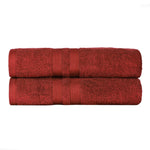 Ultra-Soft Cotton Solid Medium Weight Absorbent Bath Towel Set of 2 - Towel Set by Superior Brand