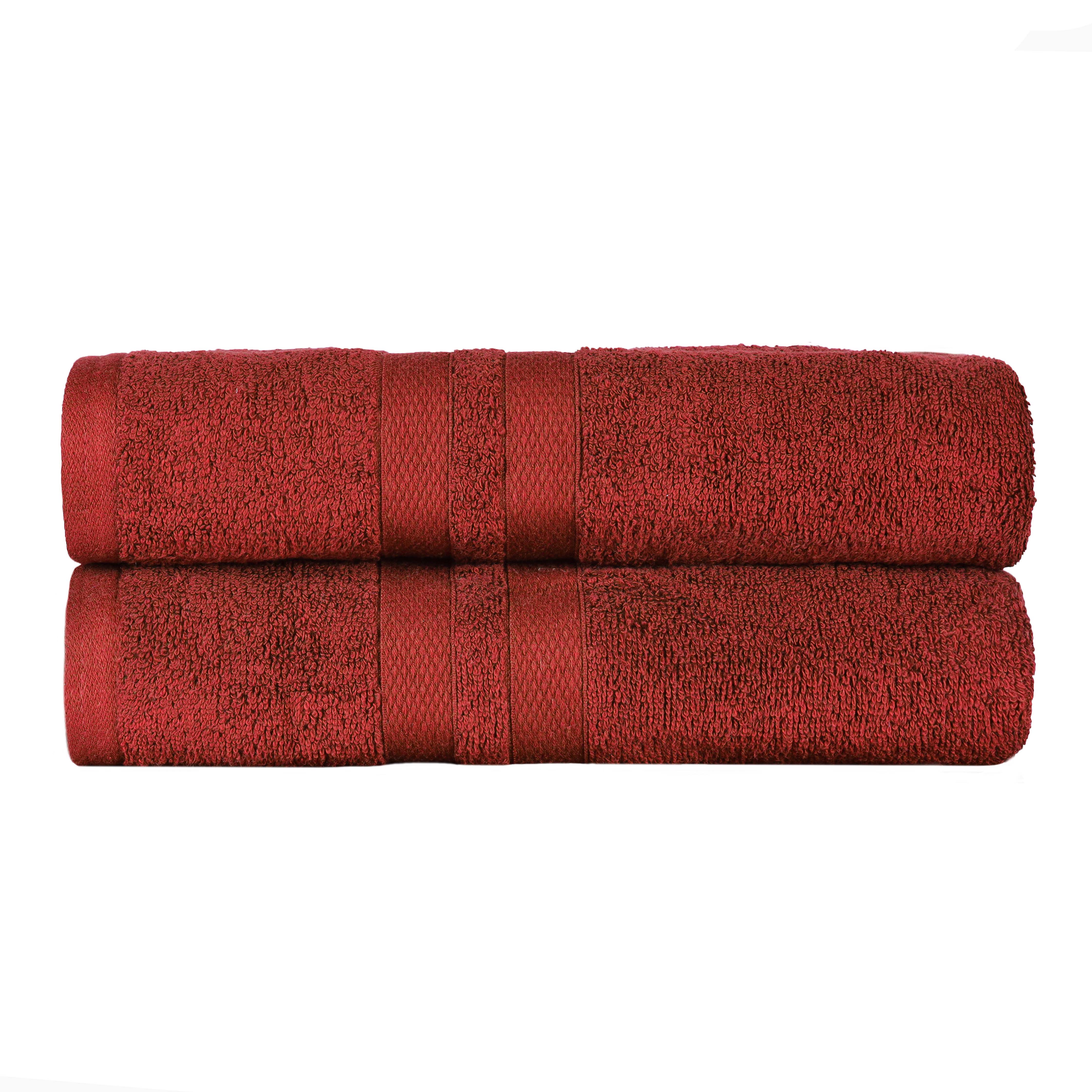 Ultra-Soft Cotton Solid Medium Weight Absorbent Bath Towel Set of 2 - Towel Set by Superior Brand