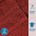 Ultra-Soft Cotton Solid Medium Weight Absorbent Bath Towel Set of 2 - Towel Set by Superior Brand