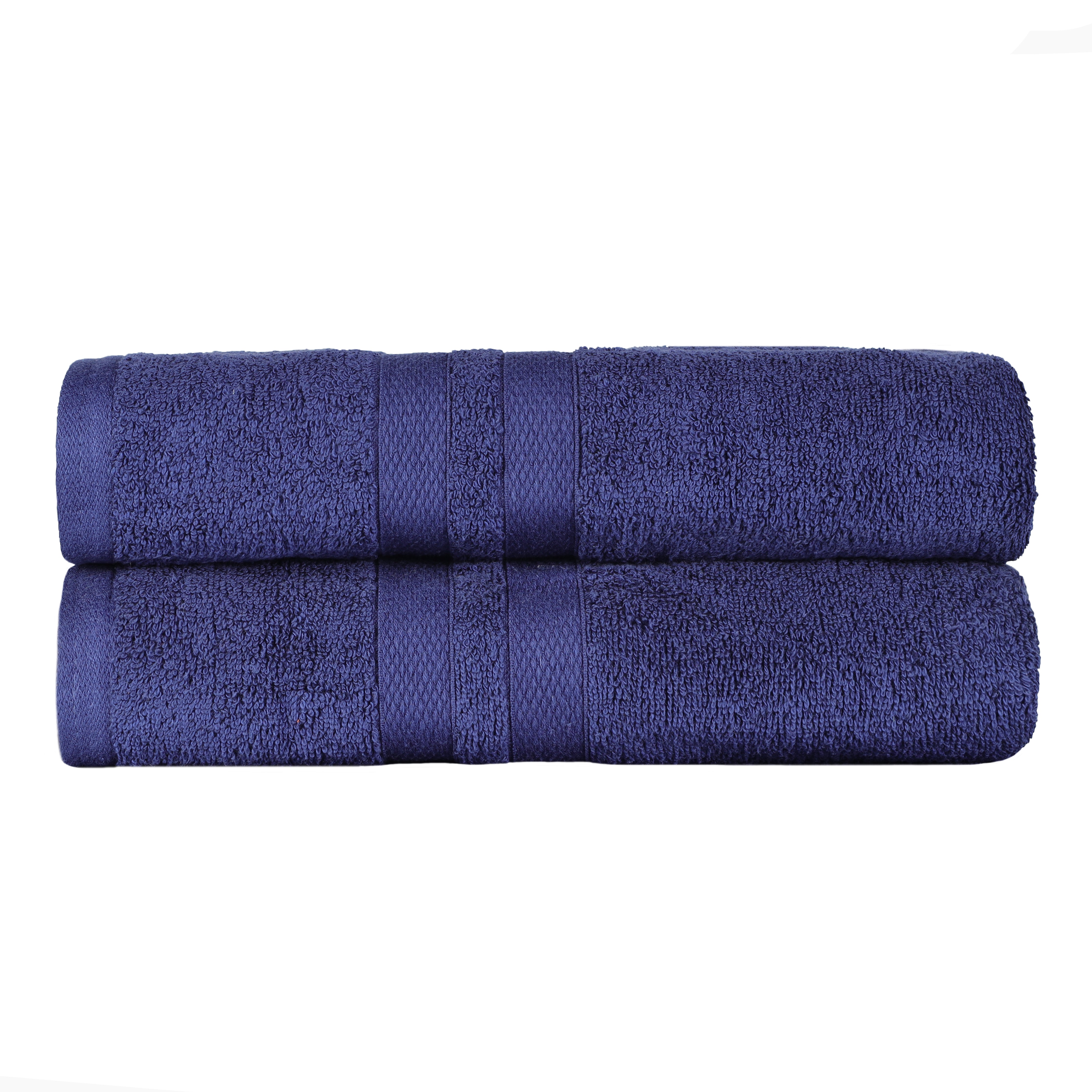 Ultra-Soft Cotton Solid Medium Weight Absorbent Bath Towel Set of 2 - Towel Set by Superior Brand