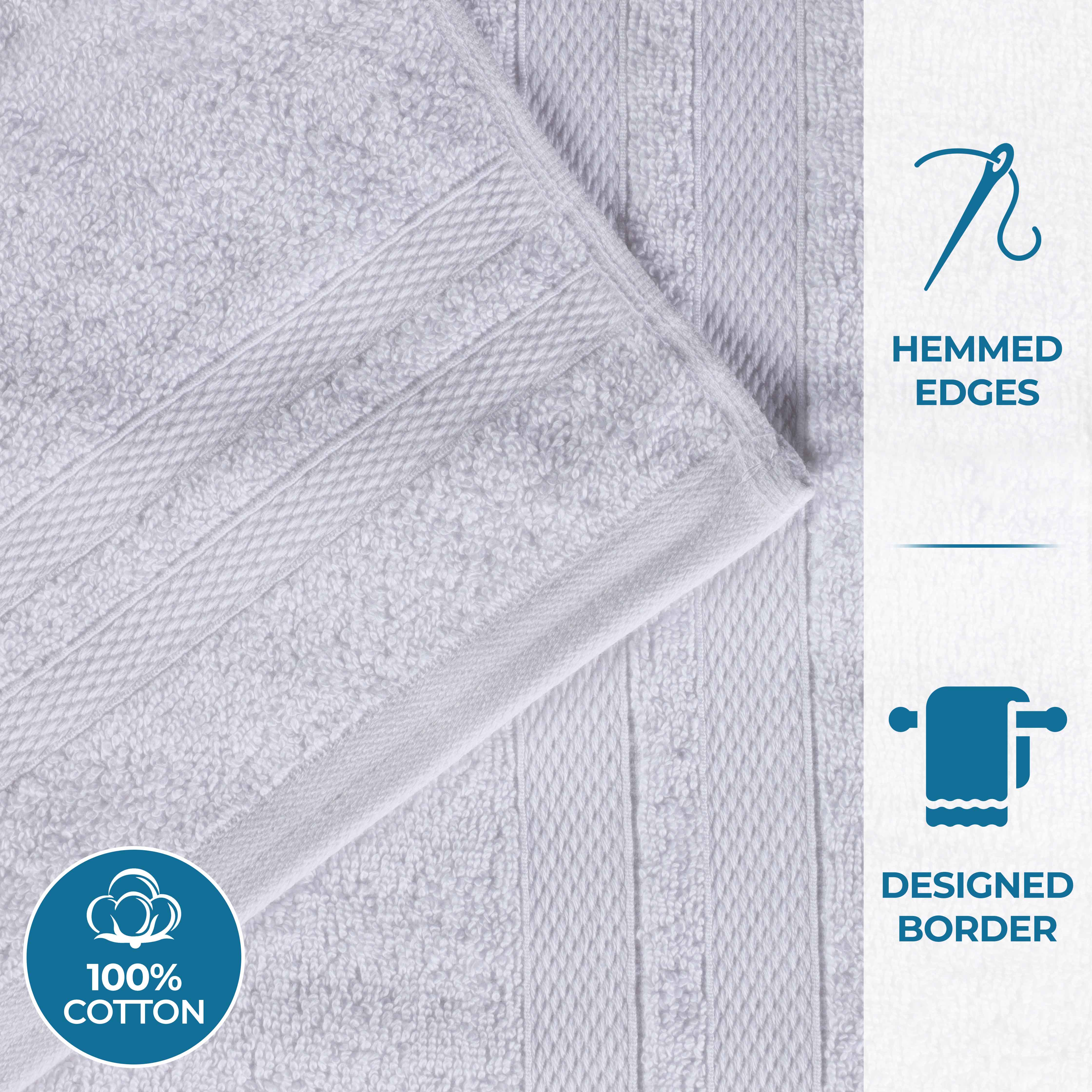 Ultra-Soft Cotton Solid Medium Weight Absorbent Bath Towel Set of 2 - Towel Set by Superior Brand