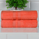 Ultra-Soft Cotton Solid Medium Weight Absorbent Bath Towel Set of 2 - Towel Set by Superior Brand